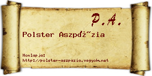 Polster Aszpázia névjegykártya